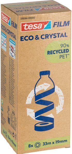 Produktbild tesa tesafilm® ECO & CRYSTAL Klebeband 8 Rollen je 33m:19mm (19 mm)
