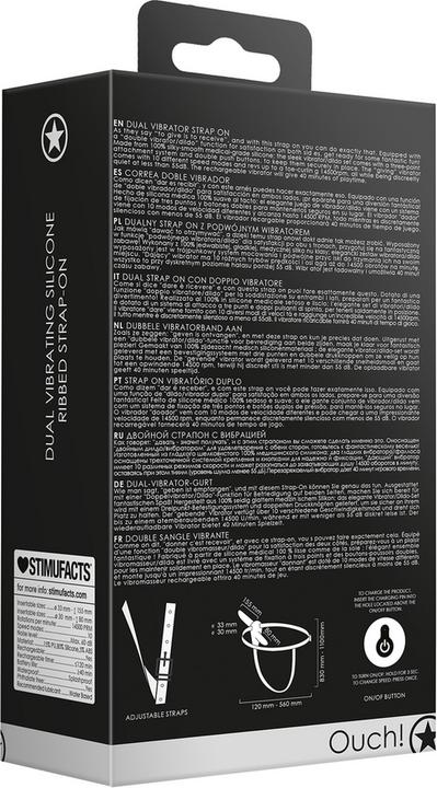 Produktbild Ouch! Ribbed Strap-On