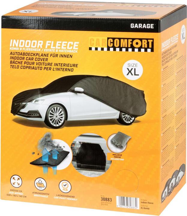 Produktbild CarComfort Autoplane Indoor Fleece, PKW-Abdeckplane Kombi Gröe XL grau/schwarz