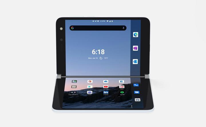Produktbild Microsoft Surface Duo Qualcomm Snapdragon 855 5.6inch 6GB 128GB LTE Android 10 Projekt MSD (P) (128 GB, Glacier, 5.60", Dual SIM)