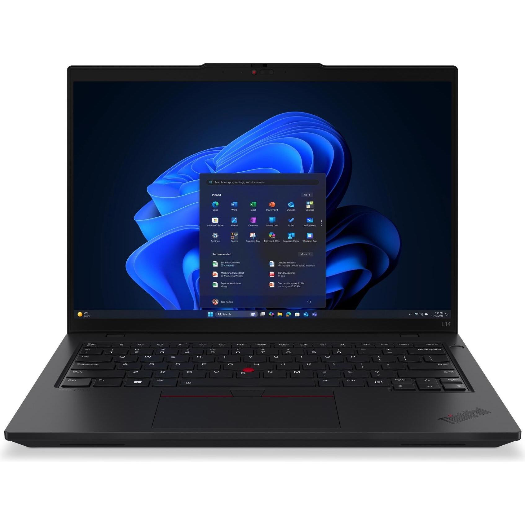Lenovo ThinkPad L14 Gen 6 (14", Intel Core Ultra 7 255U, 32 GB, 1000 GB, DE), Notebook, Schwarz
