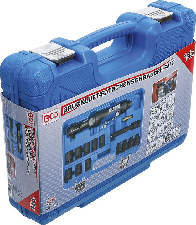 Produktbild BGS Druckluft-Ratschenschrauber-Satz 12,5 mm (1/2") 102 Nm 14-tlg.