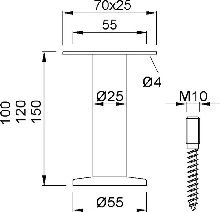 Produktbild Kws Trennwandstützen 4001 / 4003 (1 Stk.)