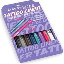 Maybelline New York Tattoo Liner Eyeliner Set 8 Gel Pencils (Noir)