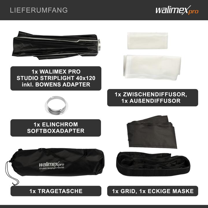 Actual product image Walimex pro Studio Striplight 40x120 Elinchrom (Soft boxes)