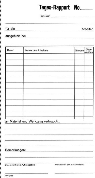 Produktbild Favorit Rapportbücher (100x)