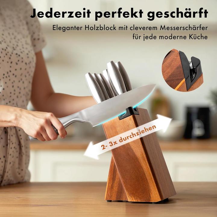 Produktbild Edelhaus Profi Messerblock-Set mit integriertem Schärfer