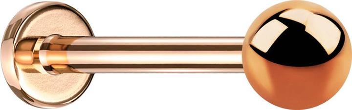 Actual product image Star Piercing Micro labret internal thread rose gold with ball (Titanium, without brass)