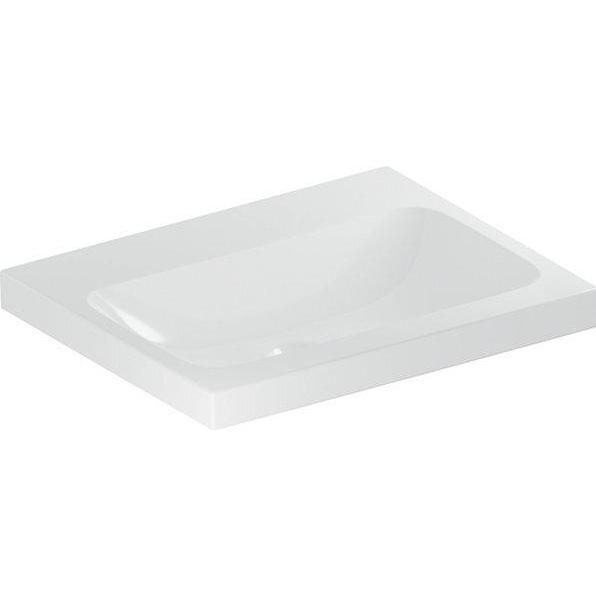 Geberit, Waschbecken, iCon Light Waschtisch, 60 cm x 48 cm, ohne Hahnloch, ohne Überlauf,501834 (780 mm, 195 mm)