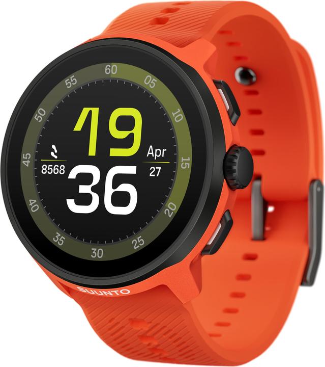 Image du produit Suunto Run Sports Watch, 46 mm, Coral Orange silicone band (46 mm)