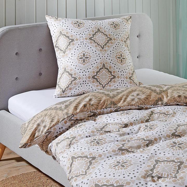 Produktbild Traumschlaf München beige (Bettwäsche Set, 155x220 cm + 80x80 cm)