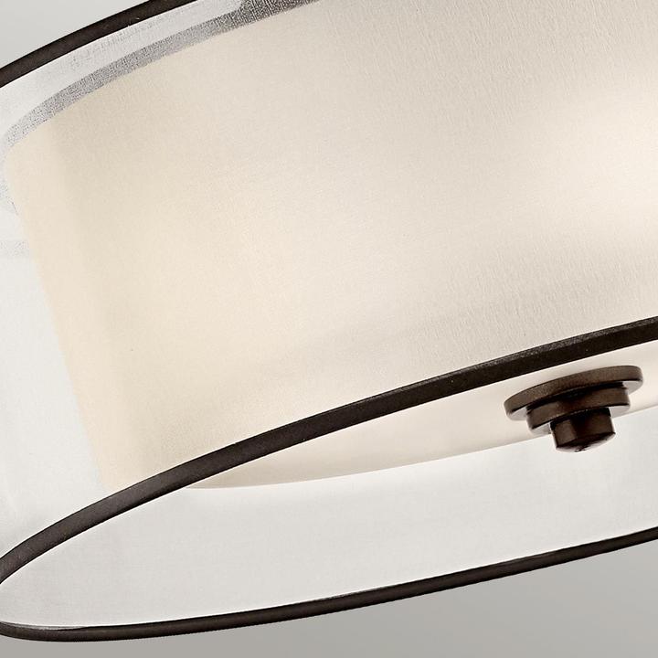 Actual product image Elstead Lighting Lacey ceiling light E27 4-fold mission bronze light umber, earth colour, metallic frosted (E27)