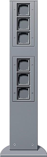 Gira 135126 769mm colour aluminium energy coil 6x empty unit