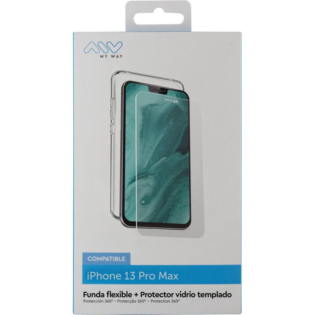 [n]fibrecare Handytasche und -schutz Myway iPhone 13 Pro Max iPhone 13 Pro Max (2 pz., Apple iPhone 13 Pro Max), Pellicola protettiva smartphone, Tras