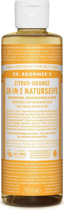 Image du produit Dr. Bronner's Agrumes-Orange 18-en-1 (Savon liquide, 240 ml)