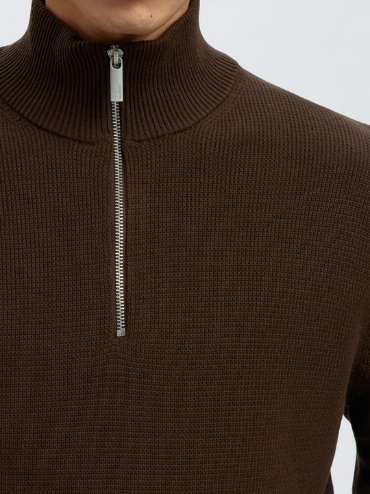Actual product image Selected Slhdane Ls Knit Structure Half Zip Noos (XL)