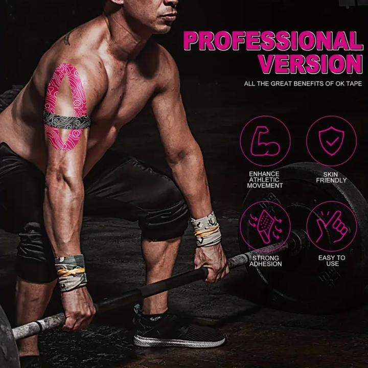 Produktbild OK Tape PRO Kinesiologie Tape, 5cm X 5m Rot (5 m)