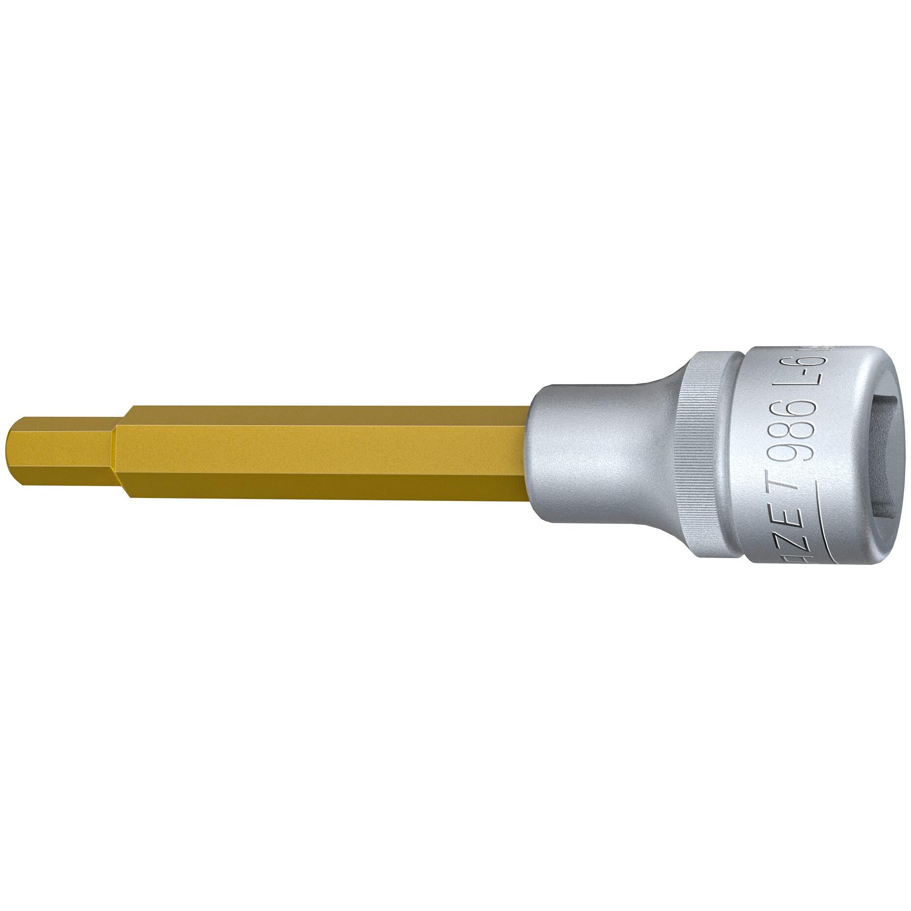 HAZET, Steckschlüssel + Stecknuss, Schraubendreher-Steckschlüsseleinsatz 986L-6 ∙ Vierkant12,5 mm (1/2 Zoll) ∙ Innen Sec...
