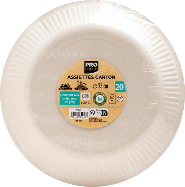 Produktbild PROnappe 20 Pappteller Ø 23,0 cm (23 cm)