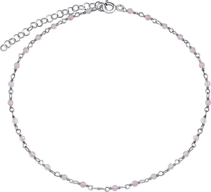 Immagine prodotto Silvego Bracciale in argento con vera Arika in oro rosa da 2 mm INS1007BRQ (Argento 925)