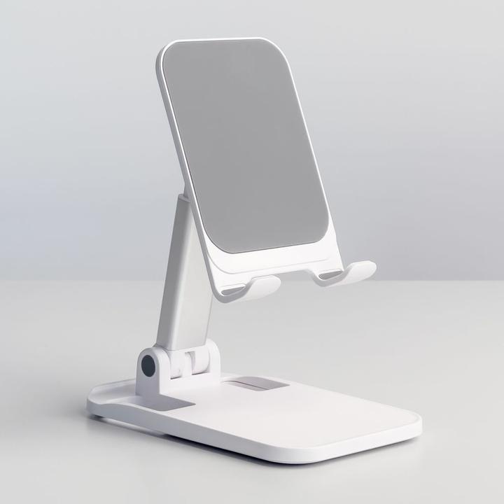 Actual product image Wozinsky Desk Phone Stand Tablet Stand Foldable White (WFDPS-W1)