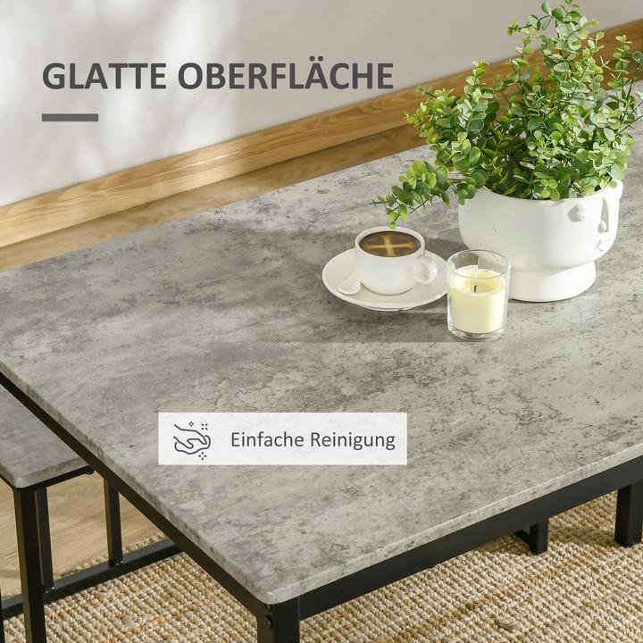 Produktbild Homcom Essgruppe MDF, Stahl Grau (MDF)