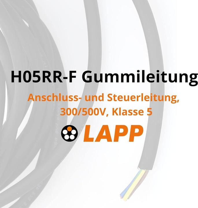 Image du produit Lapp 10 mètres 1600205 H05RR-F 2x1,5 mm² Câble en caoutchouc flexible sans conducteur de protection I (10 m)