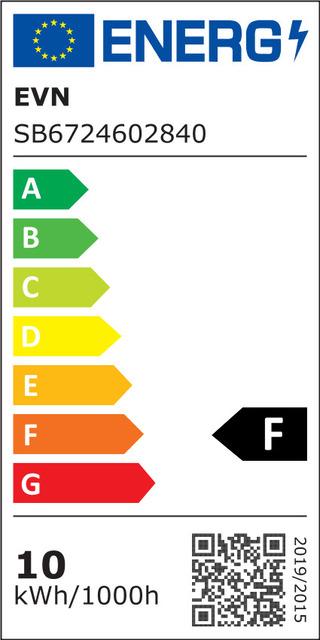 Energie-Label EVN-Lichttechnik Lichttechnik LED-Strip SB6724602840 (Weiss, 500 cm, Indoor)