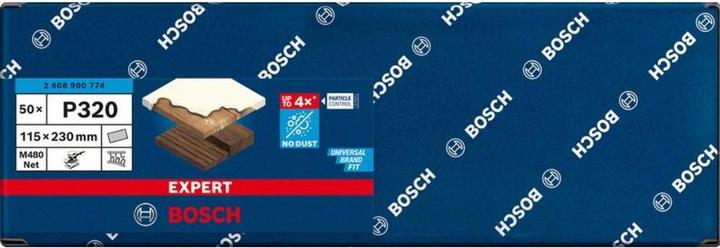 Actual product image Bosch Professional Zubehör Expert M480 Sanding net for orbital sander, 115x 230 mm, G 320, 50 pcs. (320)