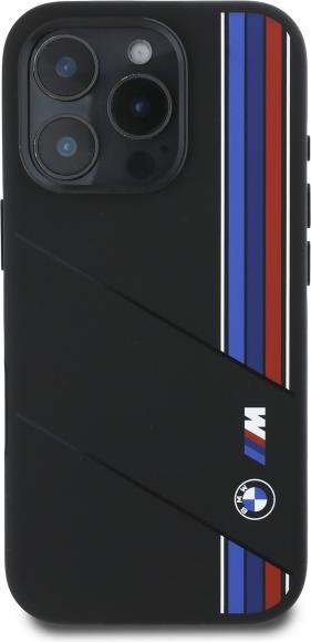 Produktbild BMW BMHMP16X23SCUK iPhone 16 Pro Max 6.9" czarny/black hardcase Silicone Cut Tricolor Lines Mag (Apple iPhone 16 Pro Max)