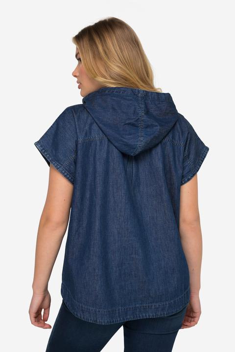 Produktbild Laurasøn Jeansbluse, Kapuze, V-Ausschnitt (XXL)