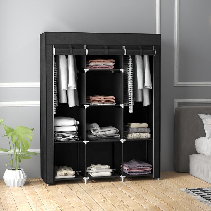 Image du produit Homcom Armoire en tissu avec armoire en tissu (125 x 43 x 162,5 cm)