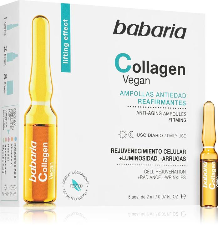 Actual product image Babaria Collagen Vegan Ampoules 5 x 2ml