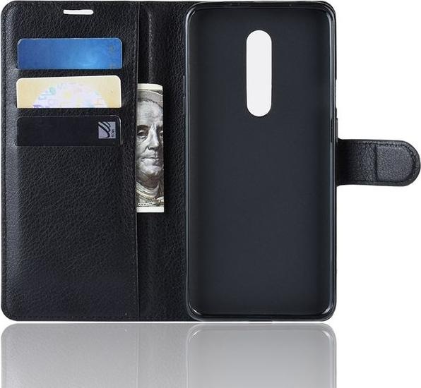 Actual product image MU Classic Litchi Leather Bookcover Series (OnePlus 7 Pro)