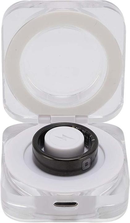 Produktbild Avizar Smart Ring Grösse 8 Saturn LED mit Ladeetui (8, Schwarz)