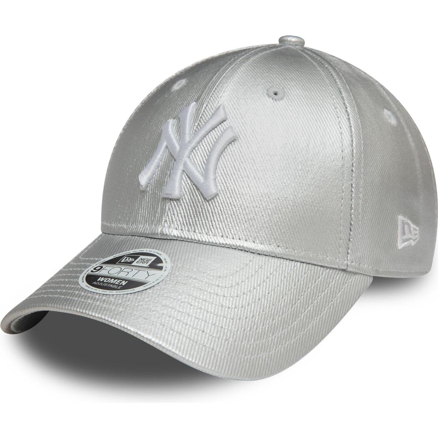 New Era, Damen, Cap, 9Forty Damen Cap - METALLIC DENIM NY Yankees silber, Silber