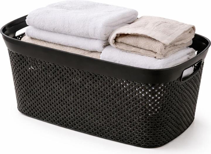 Actual product image Mojawo Wäschekorb Wäschebehälter Wäschesammler 35 Liter B58xL40XH30cm (35 l)