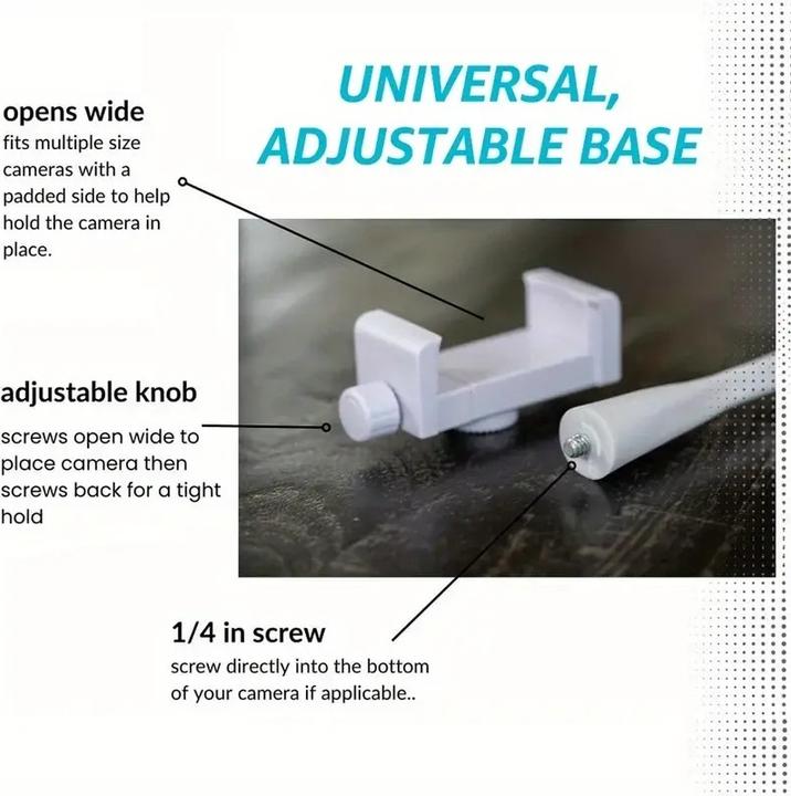 Produktbild PhoneLook Flexible Universalhalterung für Babyphone, Telefon oder Kamera, aus Silikon, schwenkbar und an versc