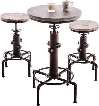 Immagine prodotto CLP Tavolo da bar Lumos, legno, bronzo