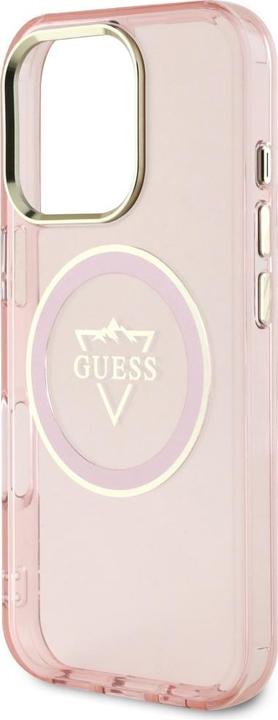 Produktbild Guess Hardcase MagSafe IML Metal Mountain Logo Case for iPhone 16 Pro 6,3" Pink (Apple iPhone 16 Pro)