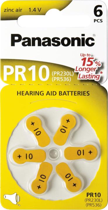 Actual product image Panasonic PR 675 Hearing Aid Cells Zinc Air Wheel of 6 (6 pcs., PR44, 605 mAh)