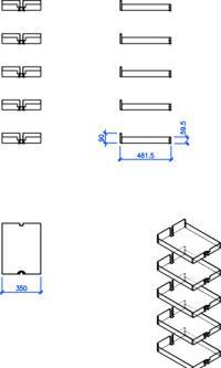 Produktbild Peka Metall Einhängetablar-Set Liro (1 Stk.)