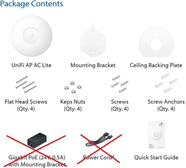Image du produit Ubiquiti UniFi UAP-AC-Lite-5 - jeu de 5 (866 Mbit/s)