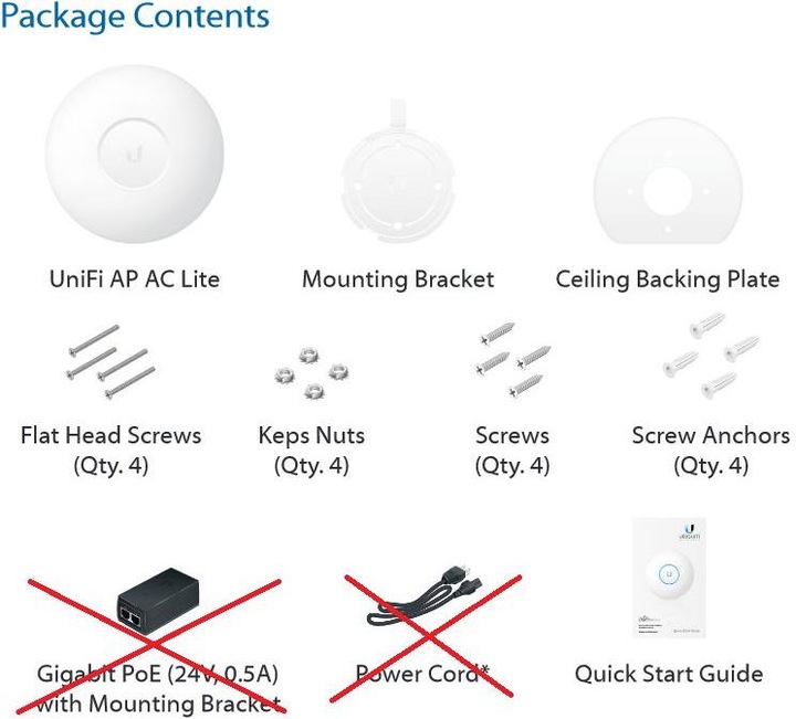 Image du produit Ubiquiti UniFi UAP-AC-Lite-5 - jeu de 5 (866 Mbit/s)