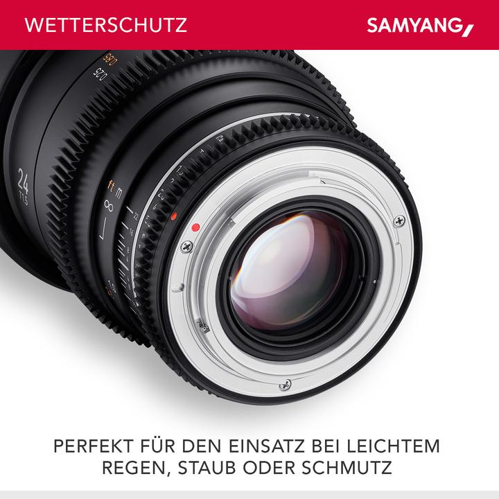 Produktbild Samyang MF 24mm T1,5 VDSLR MK2 Canon EF (Canon EF, APS-C / DX)