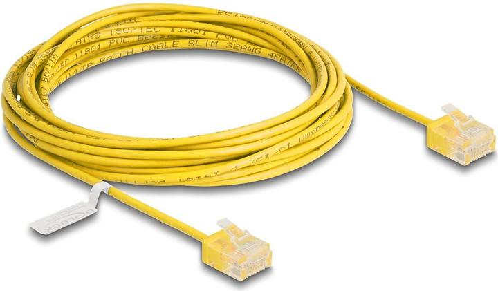 Produktbild Delock RJ45 Netzwerkkabel Cat.6 UTP Ultra Slim 5 m gelb mit (U/UTP, CAT6, 5 m)