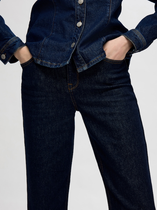 Produktbild Selected Femme Dunkelblaue Straight Fit Jeans (W31/L32)
