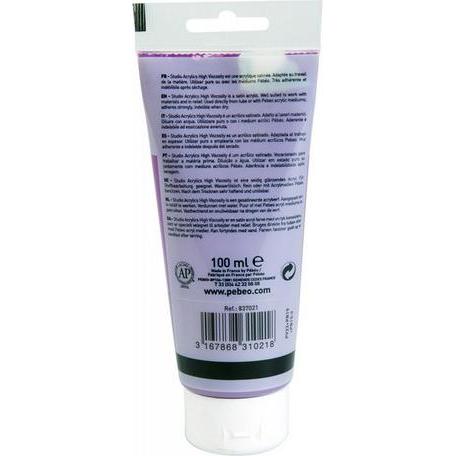 Thumbnail - Pebeo, Künstlerfarbe + Bastelfarbe, Studio Acrylics Feine Acrylfarben (Orientviolett, 100 ml)