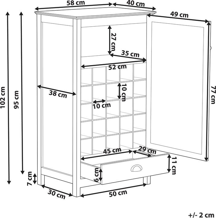 Produktbild Beliani Ceres (58 x 40 x 102 cm)
