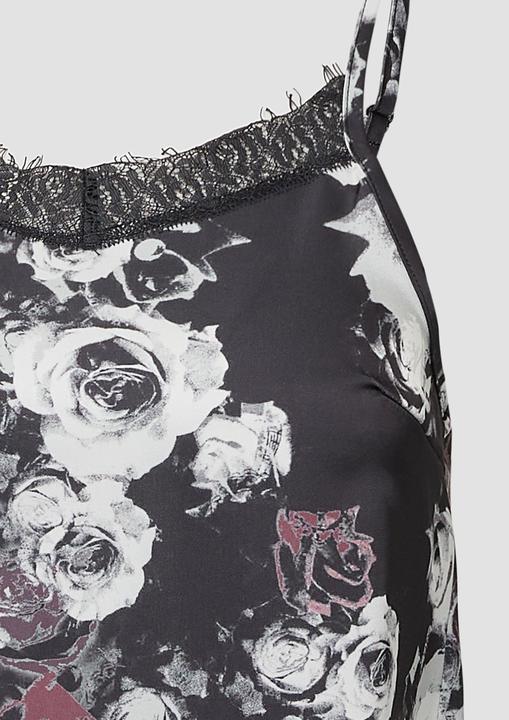 Produktbild S.Oliver Bluse Top mit All-over-Print und Spitze am Ausschnitt (36)